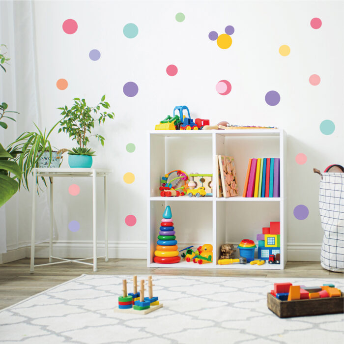 Colorful Dot Wall Stickers – Waterproof PVC Wall Decals for Kids Room & Home Decor (130 Dots | 10 Sheet Full Set) - Image 4