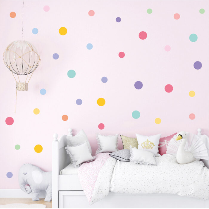 Colorful Dot Wall Stickers – Waterproof PVC Wall Decals for Kids Room & Home Decor (130 Dots | 10 Sheet Full Set) - Image 2