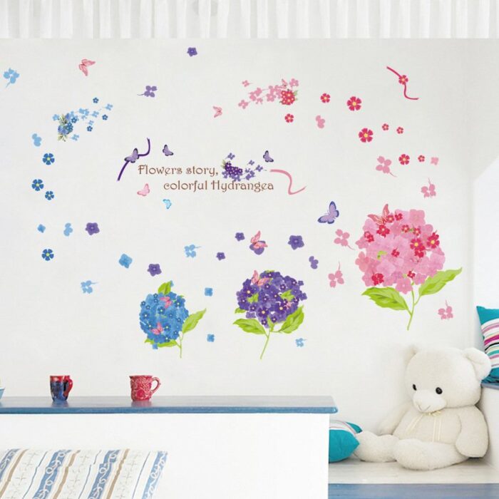 Colorful Natural Flower Wall Stickers – Traceless Self-Adhesive - Image 2