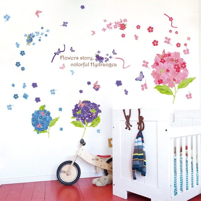 Colorful Natural Flower Wall Stickers – Traceless Self-Adhesive - Image 5