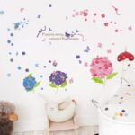 Colorful Natural Flower Wall Stickers – Traceless Self-Adhesive