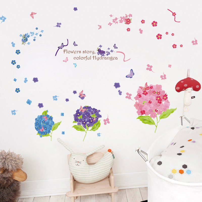 2025/07/1000042670.jpg Colorful Natural Flower Wall Stickers – Traceless Self-Adhesive - Image 1