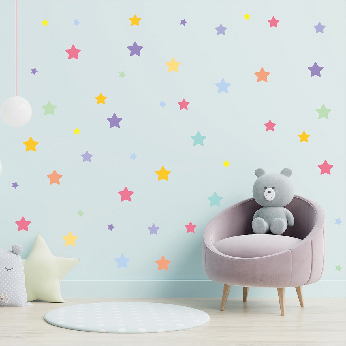 12 Premium Colorful Star Wall Stickers - Instant Makeover - Image 1